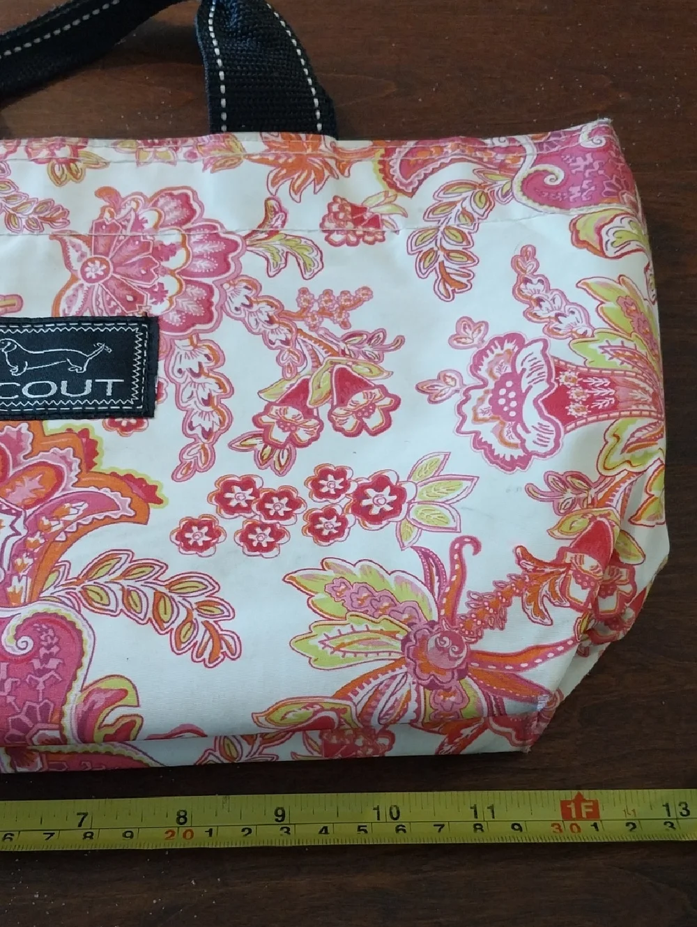 Scout Pink and Yellow PLASTIC Floral Cosmetic Bag - Scout